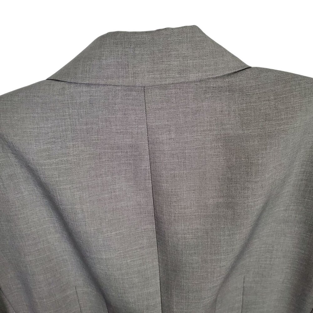 Kasper Size 14 Blazer Jacket Two Button Tailored Fit Office Neutral Gray - Picture 5 of 9